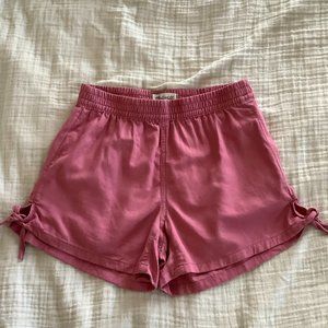 Madewell Red Pull-On Side-Tie Shorts Size XXS
